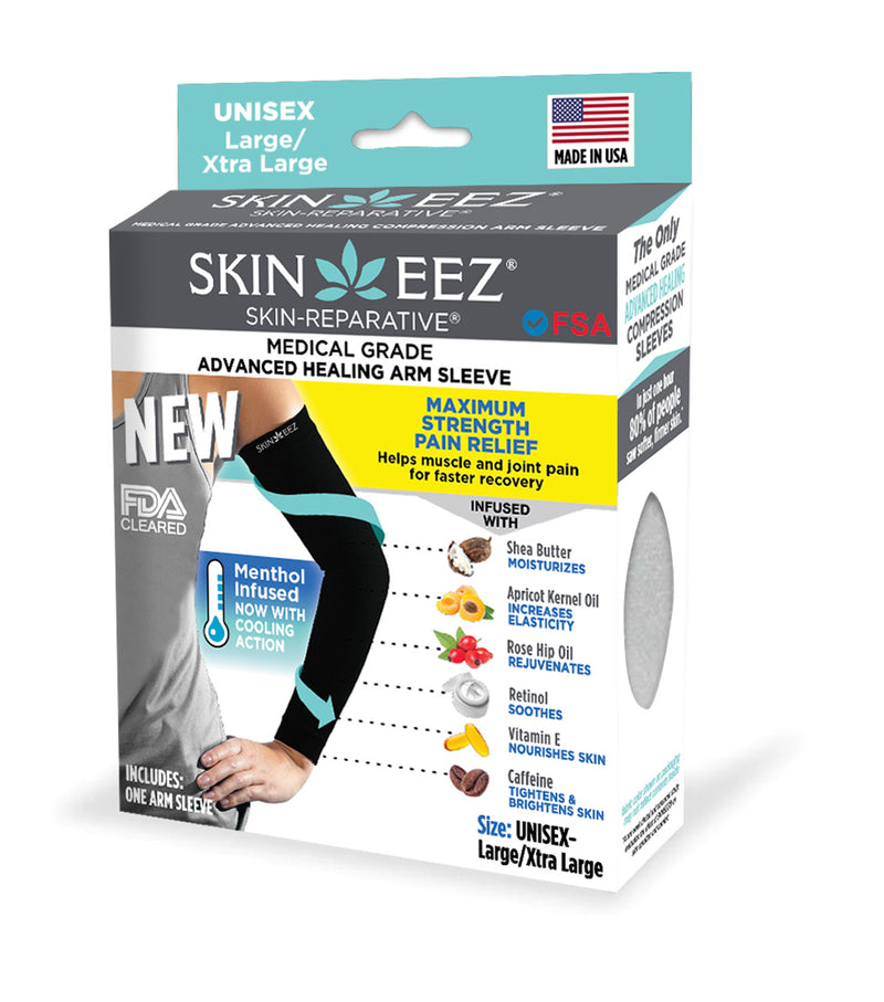Skineez Hydrating Medical Grade Moderate Compression Menthol Arm Sleeve