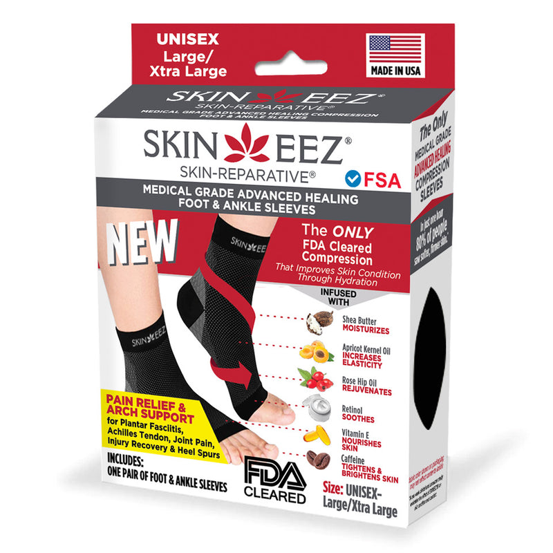 Skineez Medical Grade Moderate Compression Foot And Ankle Sleeve
