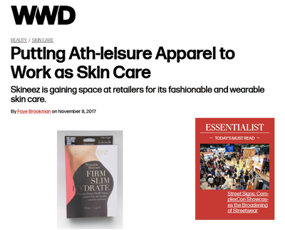 WWD Features SKINEEZ Ath-leisure Apparel for Fashionable and Wearable Skin Care