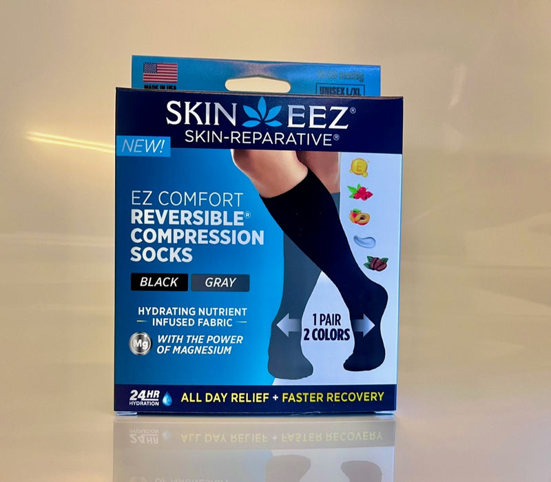 Skineez Hydrating EZ Comfort Reversible Compression Socks