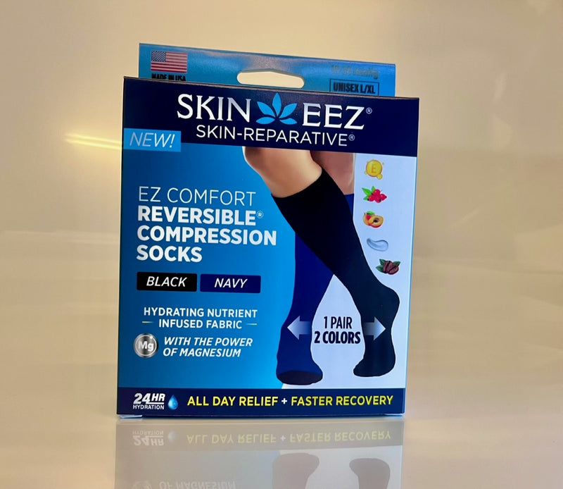 Skineez Hydrating EZ Comfort Reversible Compression Socks