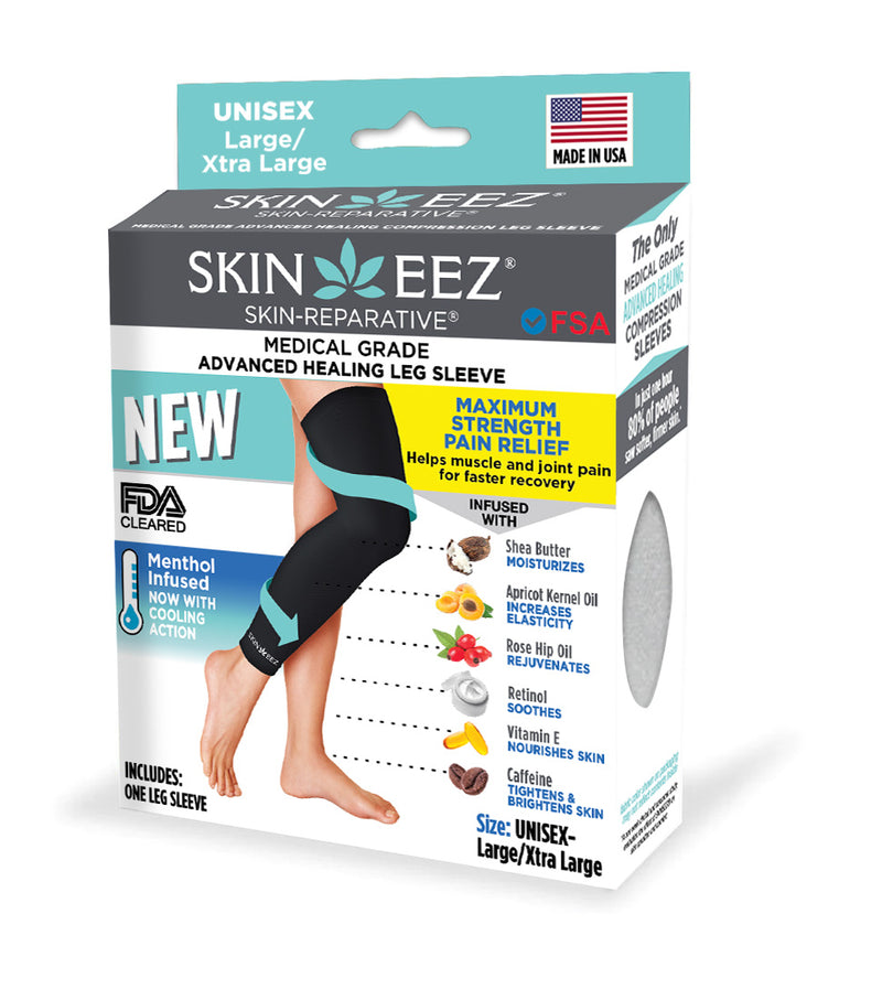 Made in USA Best Knee Sleeve Medical Grade Moderate Compression Menthol