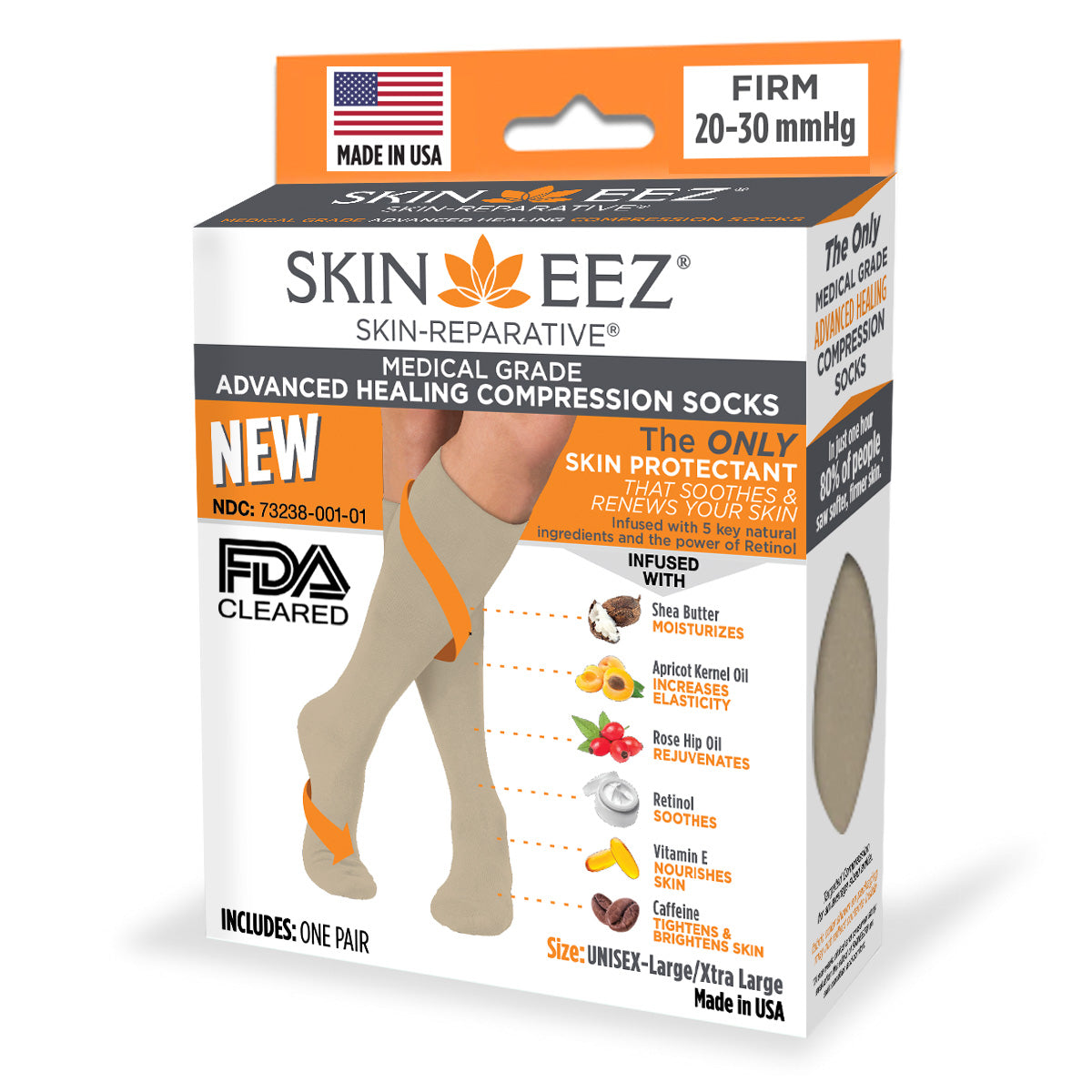 Advanced Healing Moisturizing 20 30 mmHg Firm Compression Socks