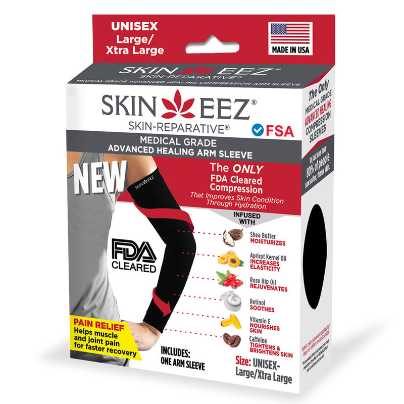Made in USA Best Arm Sleeve Medical Grade Moderate Compression Moisturizing