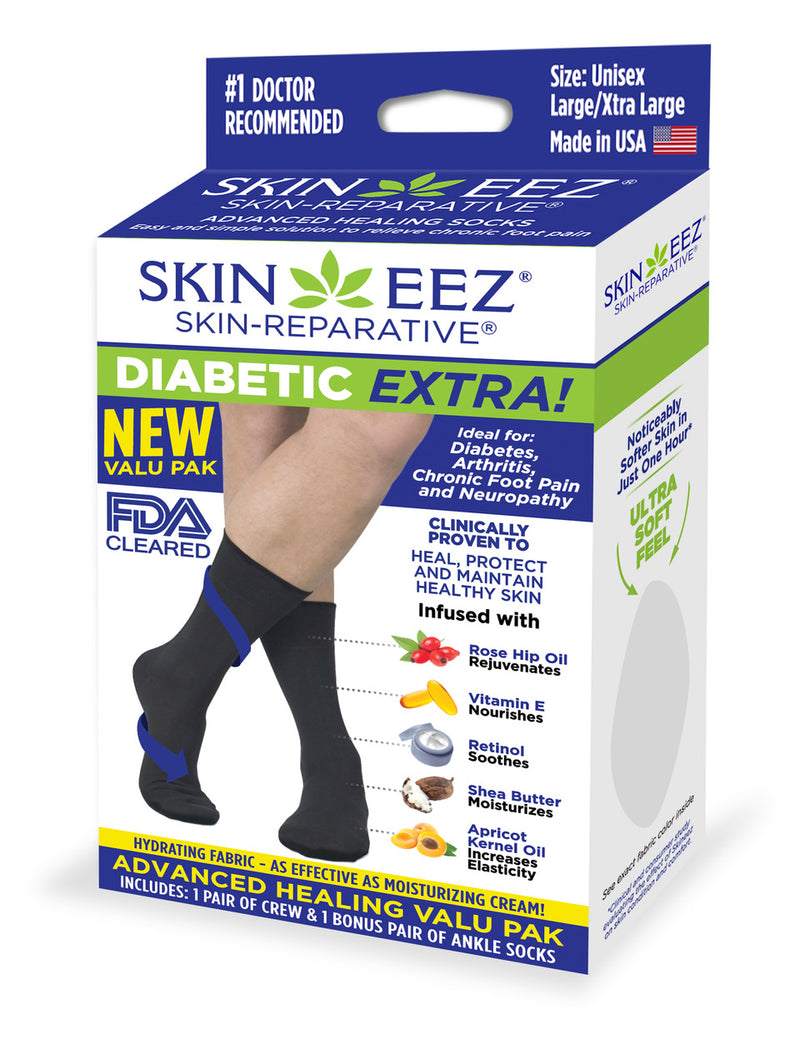 Skineez black small/medium skin-reparative hydrating compression socks for  women and men 10-20 mmhg 