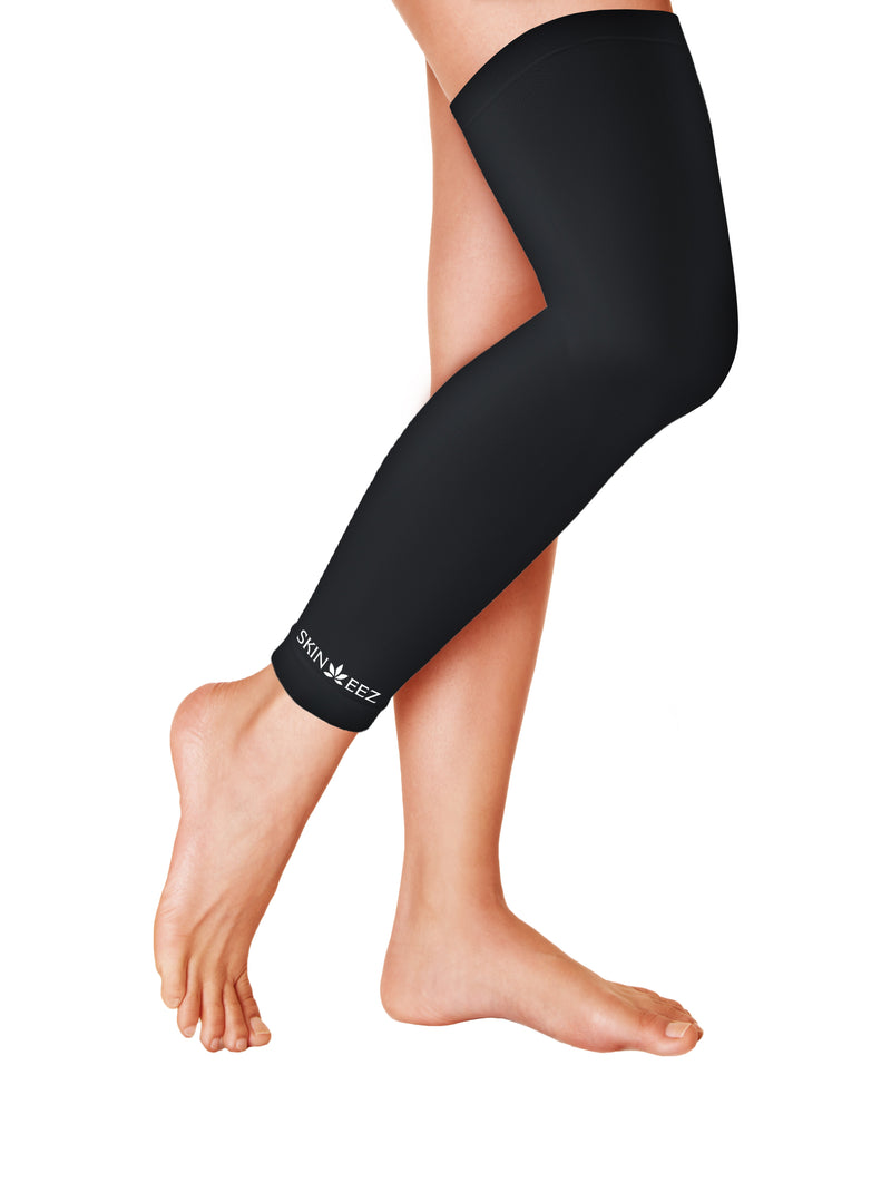 Skineez Medical Grade Compression 30-40mmHg Black Leg Sleeve