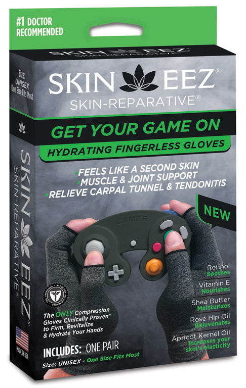 Skin-Reparative® Anti-Sweat Fingerless Gaming Gloves